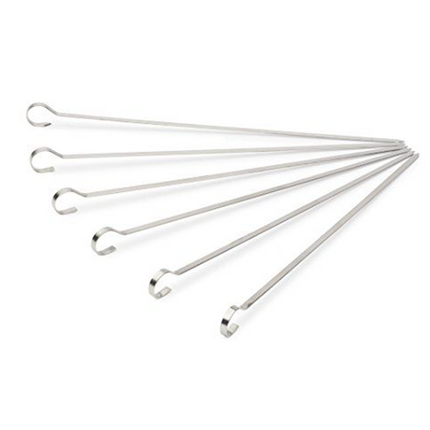 Vuur & Rook RVS Platte Saté / Sjasliek / Shish Kebab Pennen 15 cm 10 stuks